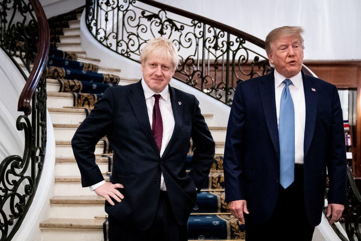 Boris Johnson y Donald Trump. Boris Johnson y Donald Trump.