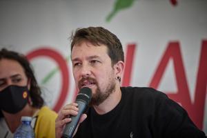 Pablo Iglesias, exvicepresidente segundo y exlíder de Podemos, en el evento ’Gobernar o tener el poder’, durante las fiestas del centenerio del PCE, en el auditorio Miguel Ríos de Rivas Vaciamadrid, este 25 de septiembre de 2021.