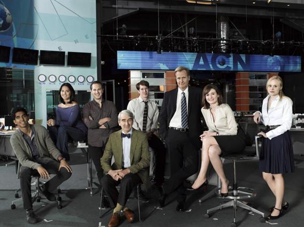Los protagonistas de la serie ’The Newsroom’, encabezados por Jeff Daniels. Los protagonistas de la serie ’The Newsroom’, encabezados por Jeff Daniels.