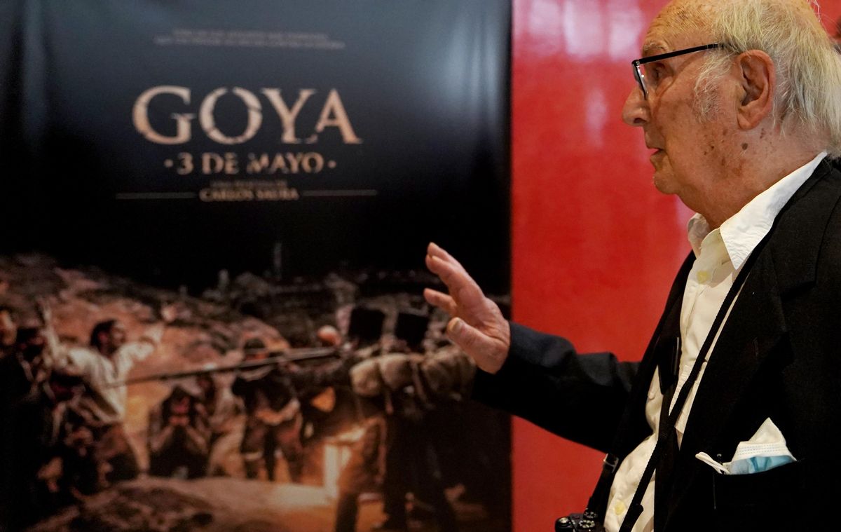 Carlos Saura, durante la presentación de su película ’Goya, 3 de mayo’ en el Museo del Prado. Carlos Saura, durante la presentación de su película ’Goya, 3 de mayo’ en el Museo del Prado.