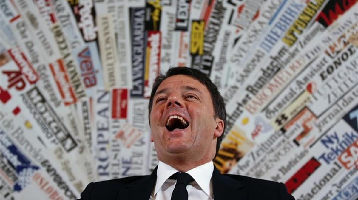 Matteo Renzi, durante una rueda de prensa, el 22 de febrero. Matteo Renzi, durante una rueda de prensa, el 22 de febrero.