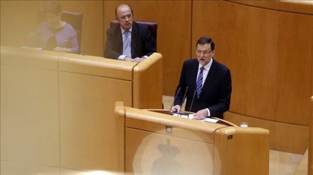 Rajoy, durante su comparecencia en el Congreso. Rajoy, durante su comparecencia en el Congreso.