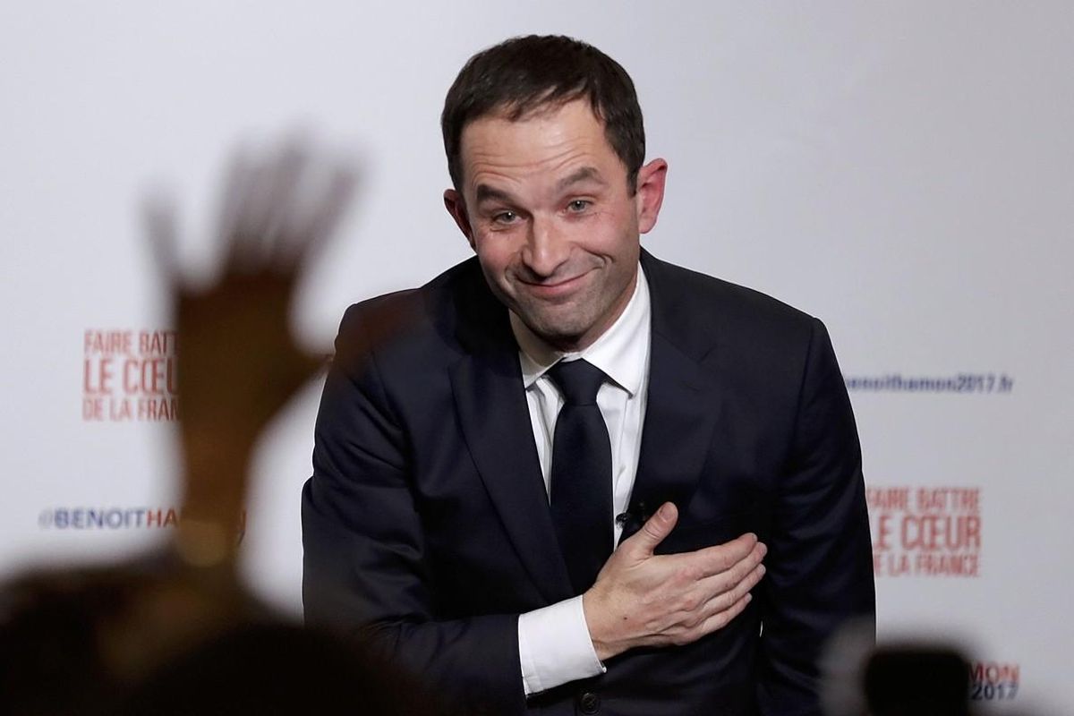 El ganador de las primarias socialistas, el exministro Hamon. El ganador de las primarias socialistas, el exministro Hamon.