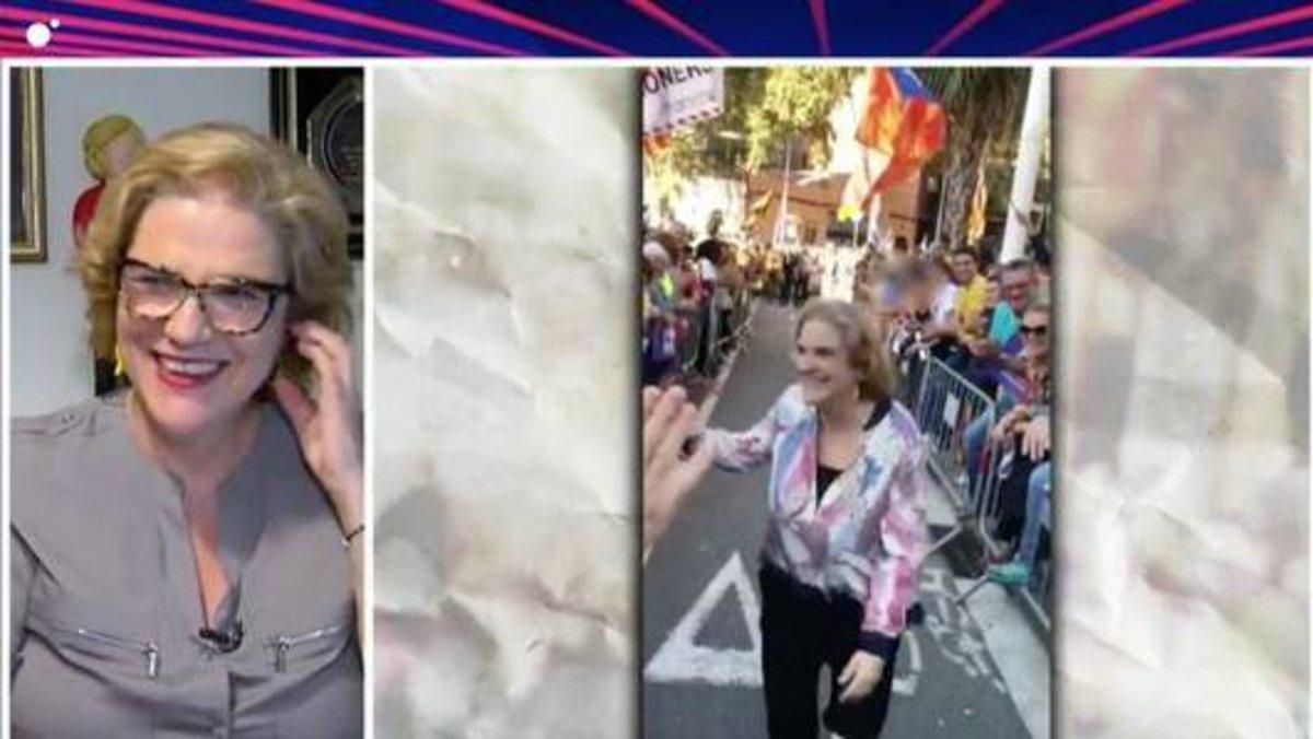 Pilar Rahola habla de su comentado paseíllo en la manifestación independentista: "Me siento avergonzada" Pilar Rahola habla de su comentado paseíllo en la manifestación independentista: "Me siento avergonzada"