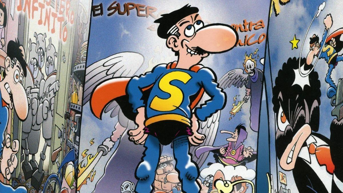 Superlópez, obra de Jan, en un fragmento de la portada del nuevo ’Super Humor’.  