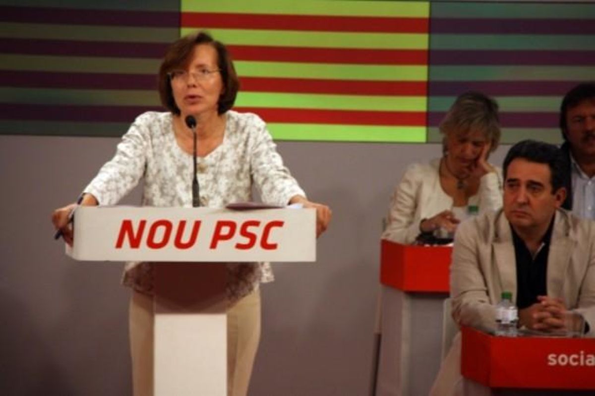 Montserrat Tura, en un momento de su discurso ante el Consell Nacional del PSC. Montserrat Tura, en un momento de su discurso ante el Consell Nacional del PSC.