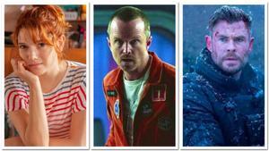 Diana Gómez en la serie ’Valeria’, Aaron Paul en ’Black Mirror’ y Chris Hemsworth en la película ’Tyler Rake 2’.