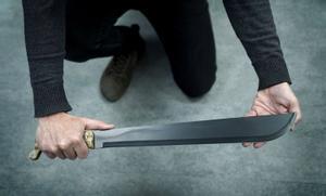 Un machete comprado en el centro de Madrid.