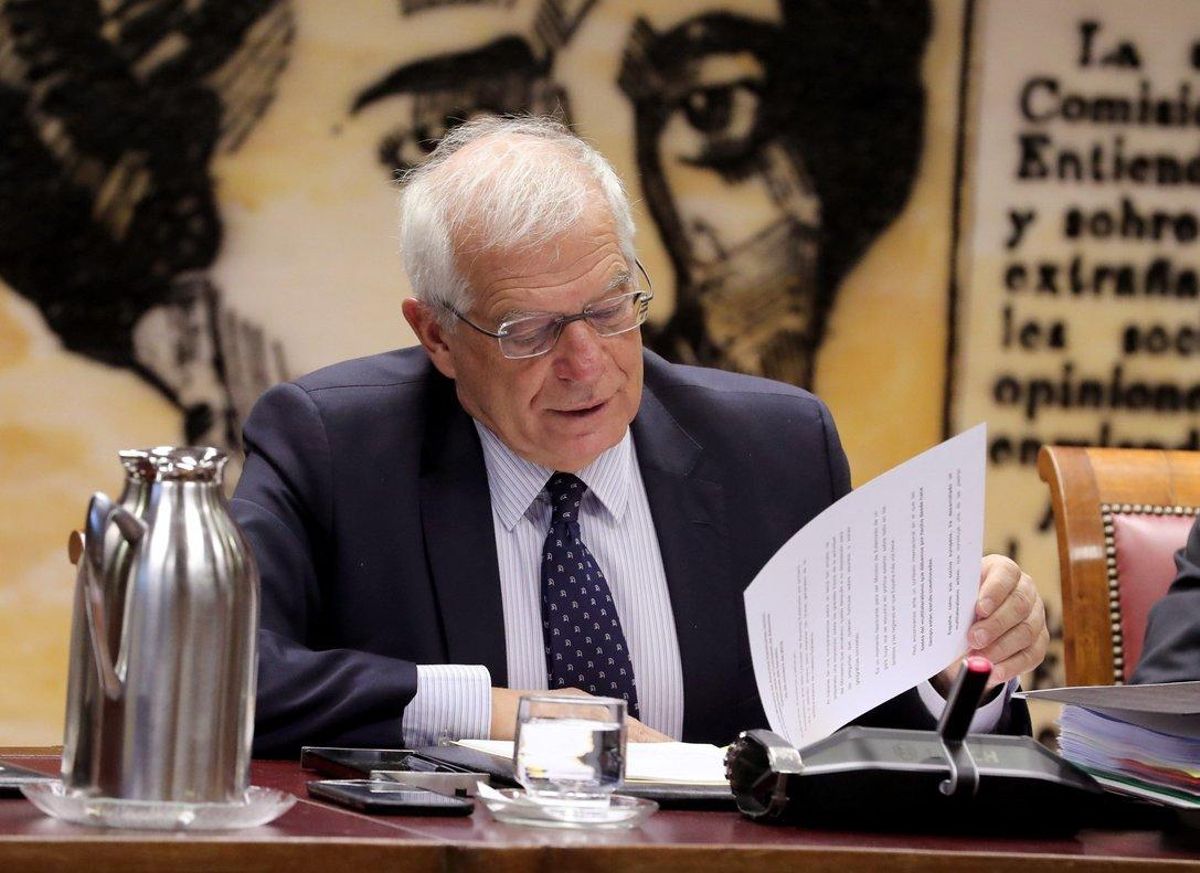 El ministro de Asuntos Exteriores, Josep Borrell, en la Comisión de Asuntos Exteriores del Senado. El ministro de Asuntos Exteriores, Josep Borrell, en la Comisión de Asuntos Exteriores del Senado.