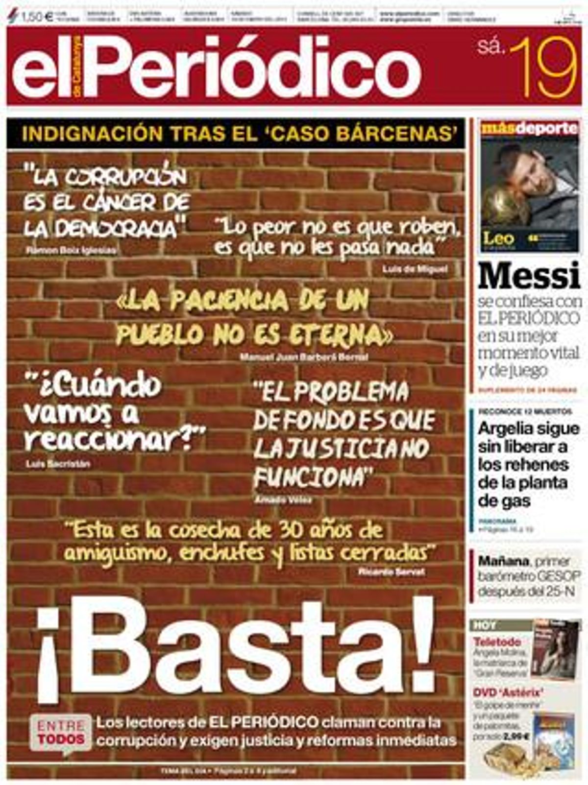EL PERIÓDICO, 19-1-2013. EL PERIÓDICO, 19-1-2013.