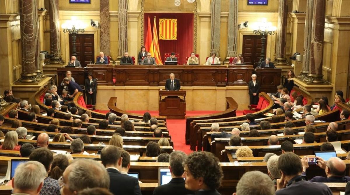 Pleno de investidura del candidato a presidente de la Generalitat, Quim Torra.