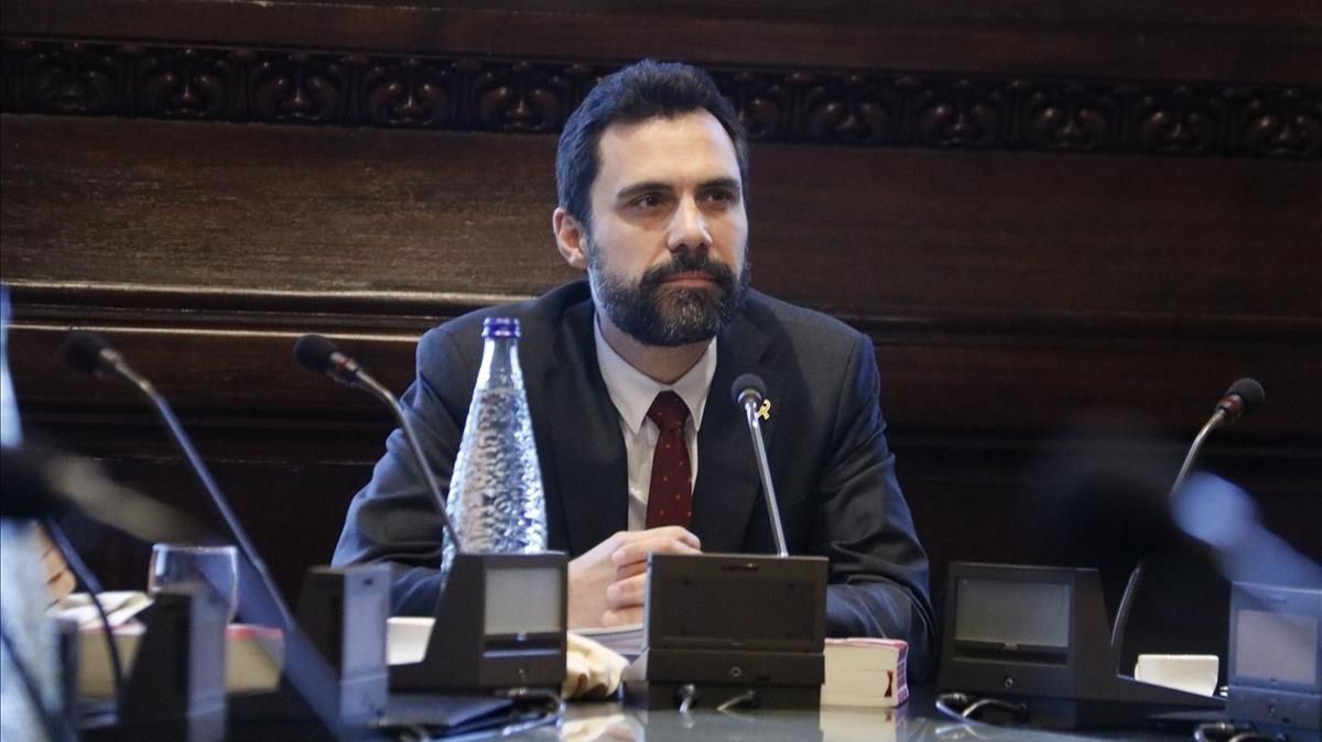 El presidente del Parlament, Roger Torrent El presidente del Parlament, Roger Torrent