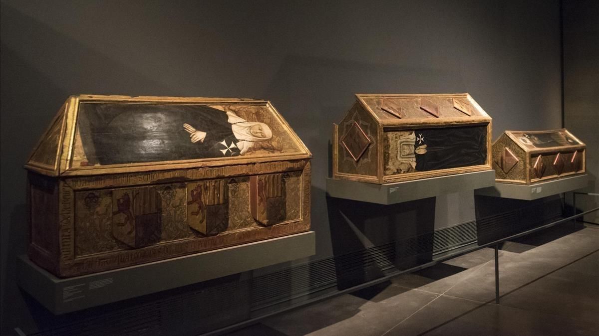 Bienes que Sijena reclama, el pasado lunes en el Museu de Lleida. Bienes que Sijena reclama, el pasado lunes en el Museu de Lleida.
