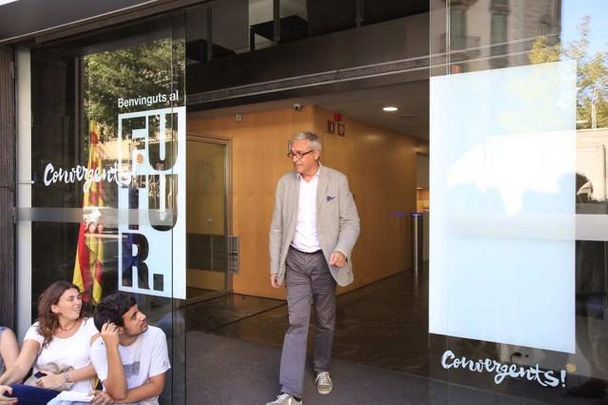 El abogado Xavier Melero a la salida de la sede de Convergencia. El abogado Xavier Melero a la salida de la sede de Convergencia.