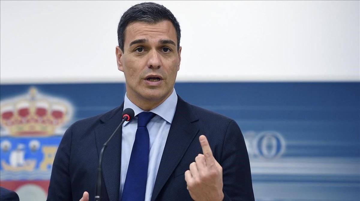 Pedro Sánchez, el pasado miércoles en Santander. Pedro Sánchez, el pasado miércoles en Santander.