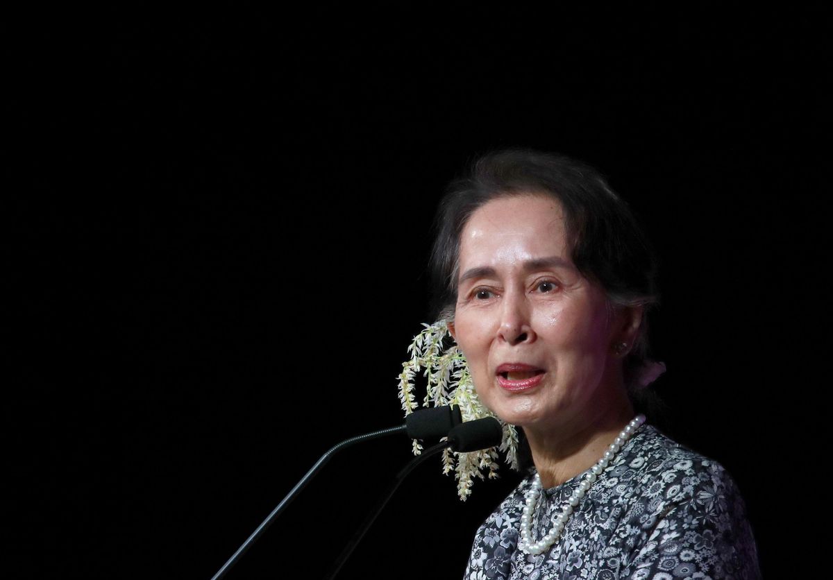 Aung San Suu Kyi lleva encarcelada desde el golpe de Estado. Aung San Suu Kyi lleva encarcelada desde el golpe de Estado.