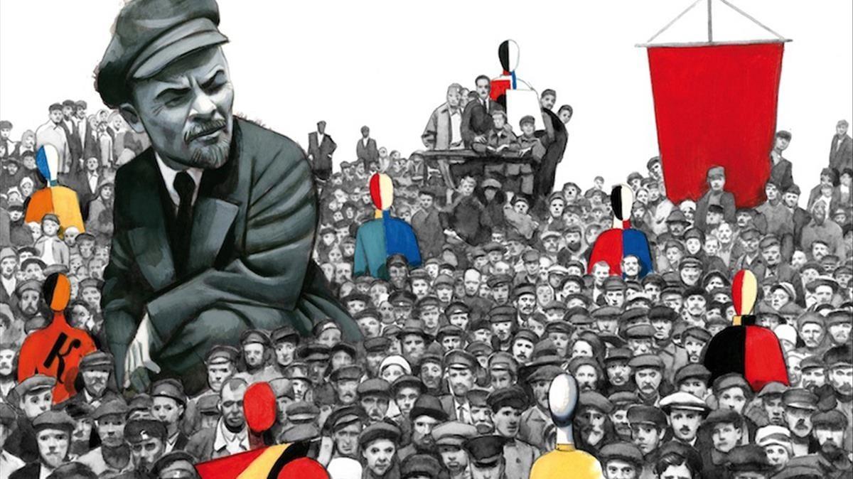 Ilustración de Fernando Vicente para ’Diez días que sacudieron el mundo’, la crónica de John Reed sobre la revolución rusa.  