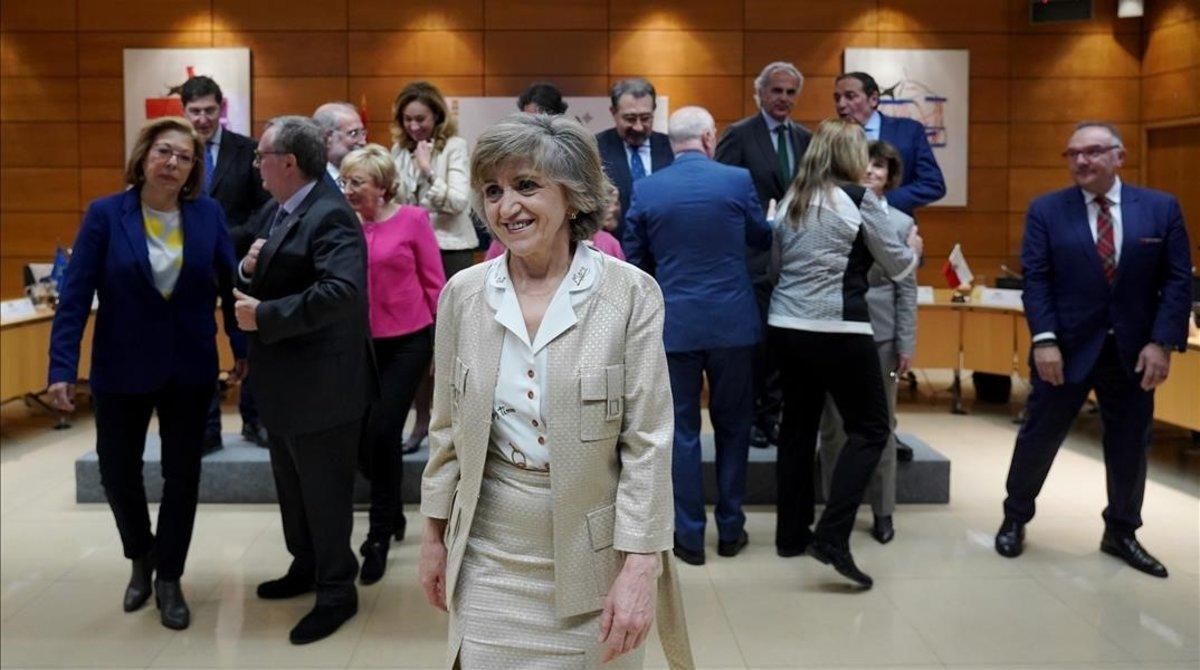 La ministra de Sanidad, María Luisa Carcedo, en el Consejo Interterritorial de Salud. La ministra de Sanidad, María Luisa Carcedo, en el Consejo Interterritorial de Salud.