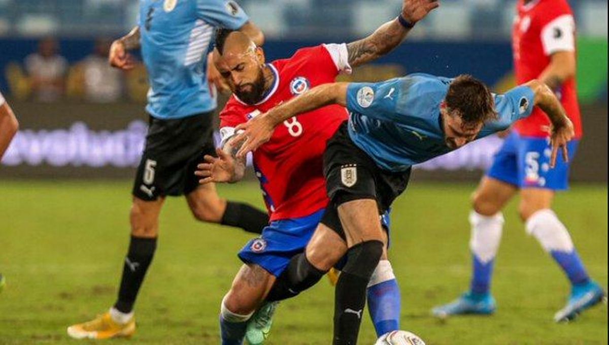 Un instante del Chile-Uruguay. Un instante del Chile-Uruguay.
