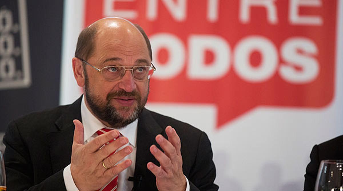 El presidente del Parlamento Europeo, Martin Schulz, expresa su solidaridad con Marc Marginedas, el periodista de EL PERIÓDICO secuestrado en Siria desde hace dos meses.