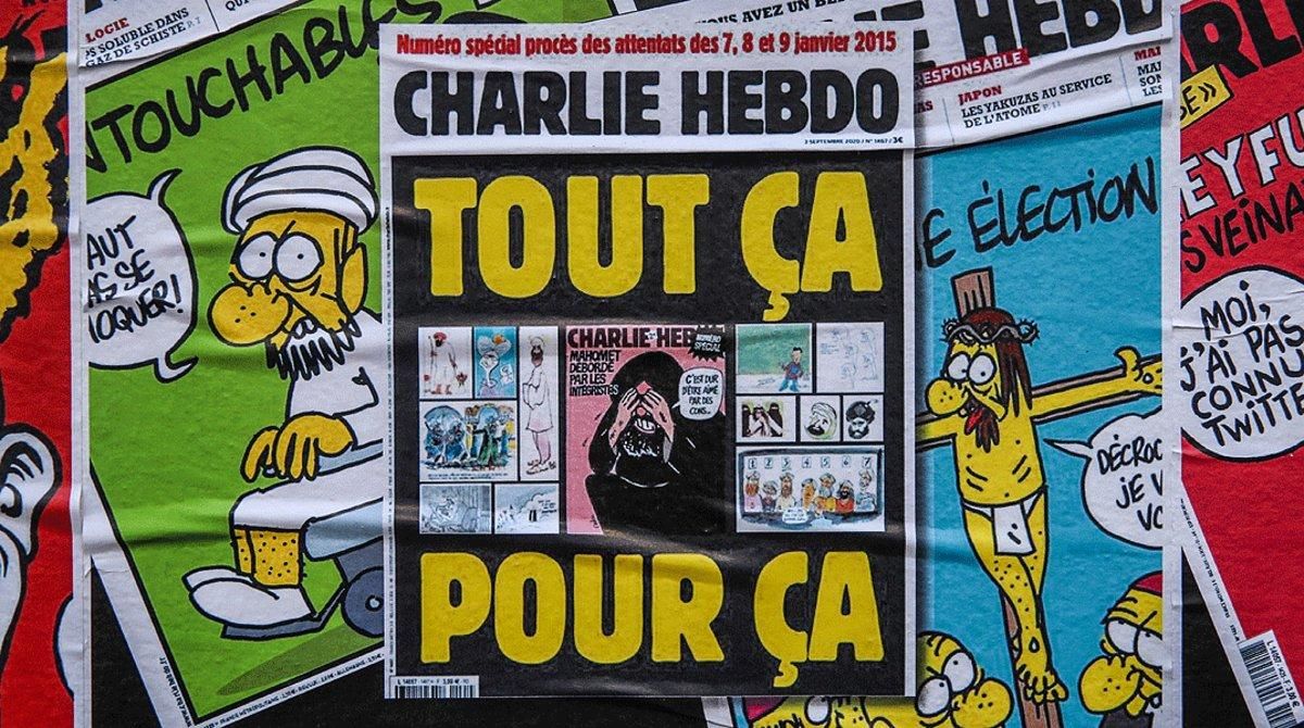 Algunos ejemplares de la revista satírica francesa ’Charlie Hebdo’. Algunos ejemplares de la revista satírica francesa ’Charlie Hebdo’.