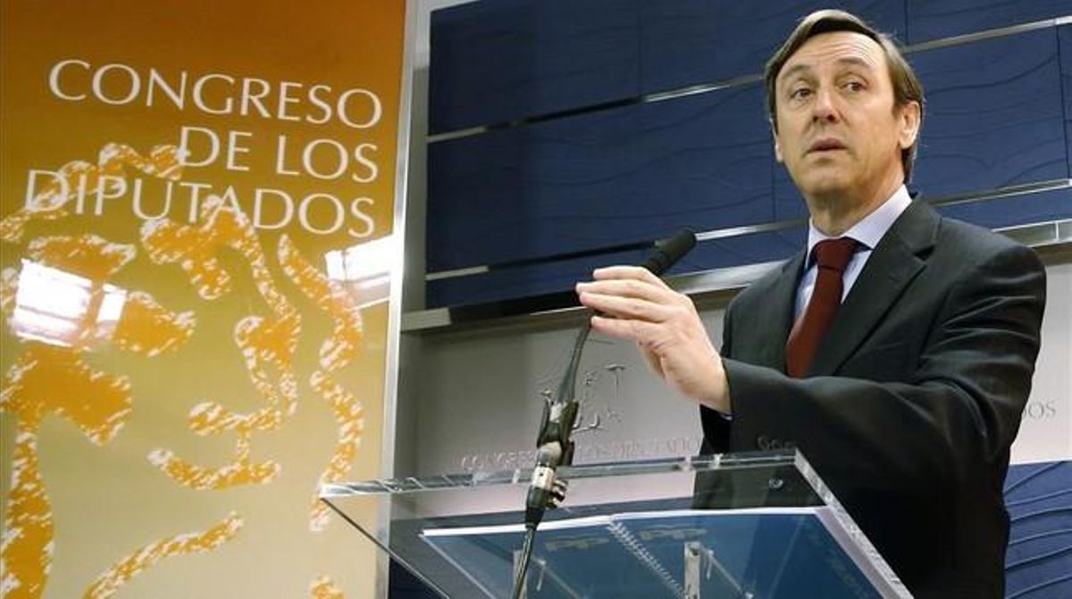 El portavoz del PP en el Congreso, Rafael Hernando, este jueves en el Congreso. El portavoz del PP en el Congreso, Rafael Hernando, este jueves en el Congreso.