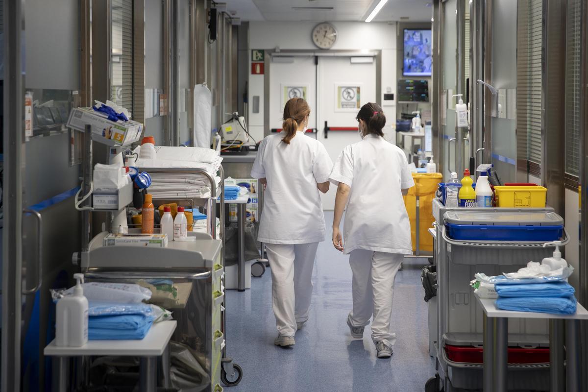 Dos enfermeras del Hospital Clínic de Barcelona.