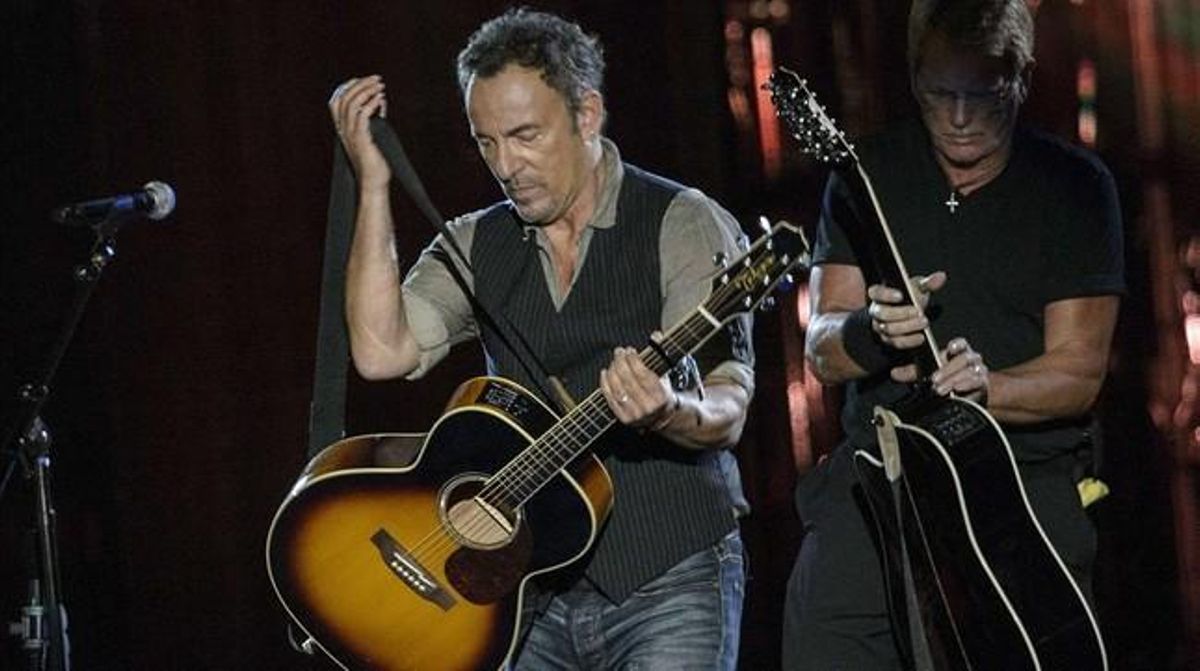 Bruce Springsteen, durante el concierto en honor de los veteranos de guerra en Washington. Bruce Springsteen, durante el concierto en honor de los veteranos de guerra en Washington.