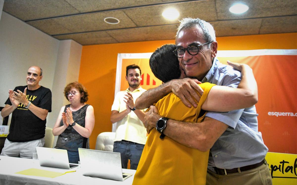 Jaume Graells tras ser escogido alcaldable de ERC para L’Hospitalet de Llobregat en las elecciones municipales del 2023.