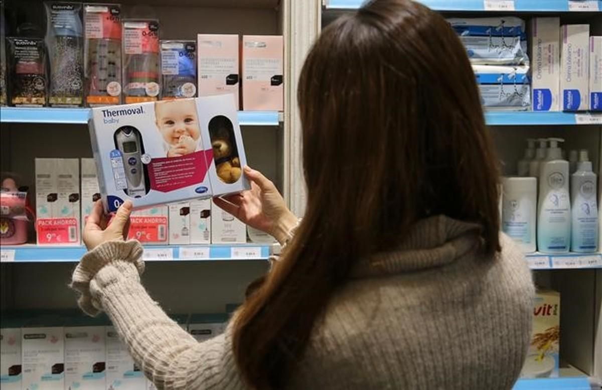 Carolina, hace unos días, en una tienda de Barcelona. Carolina, hace unos días, en una tienda de Barcelona.