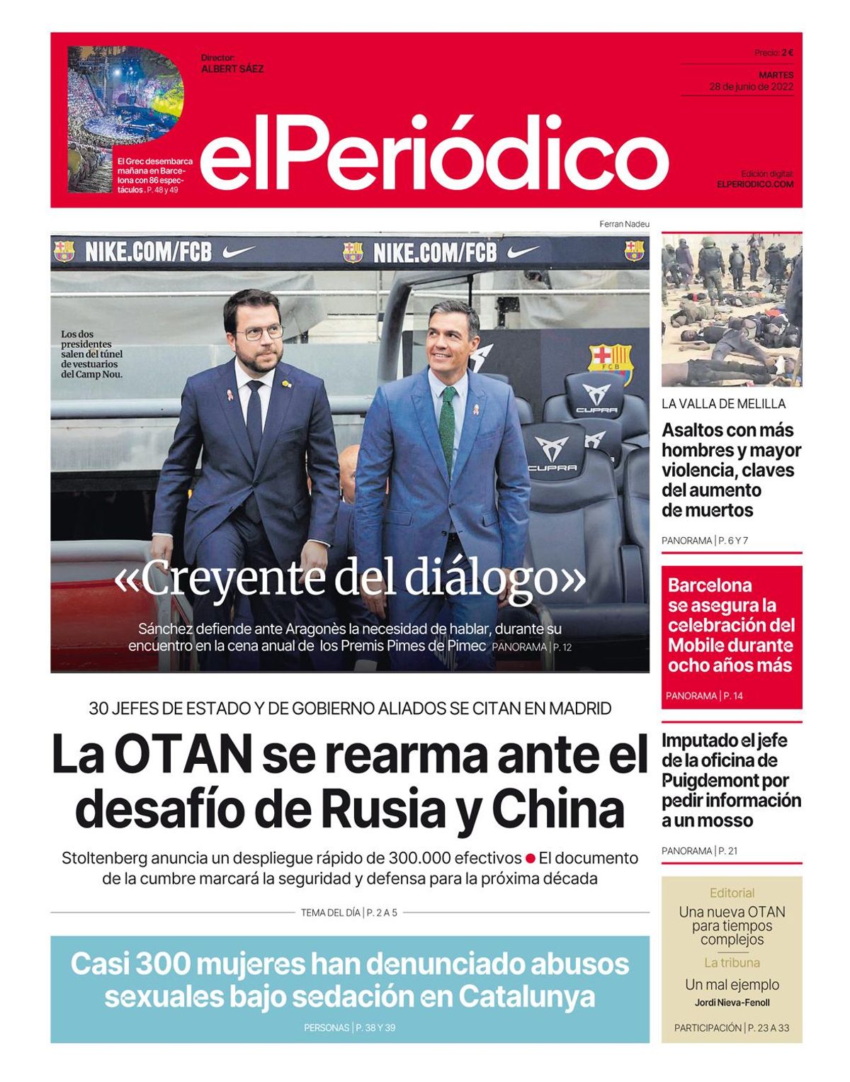 Portada del 28 de junio de 2022 Portada del 28 de junio de 2022