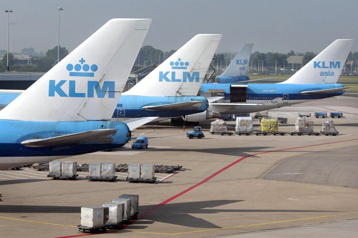 Aviones de KLM en el aeropuerto de Schipol. 