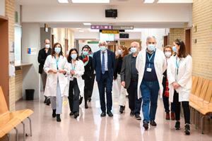 Imagen de la visita del conseller de Salut al Hospital Comarcal del Alt Penedès