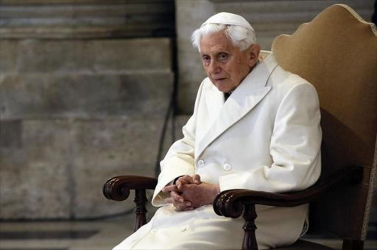 El papa emérito, Benedicto XVI, en diciembre del 2015. El papa emérito, Benedicto XVI, en diciembre del 2015.