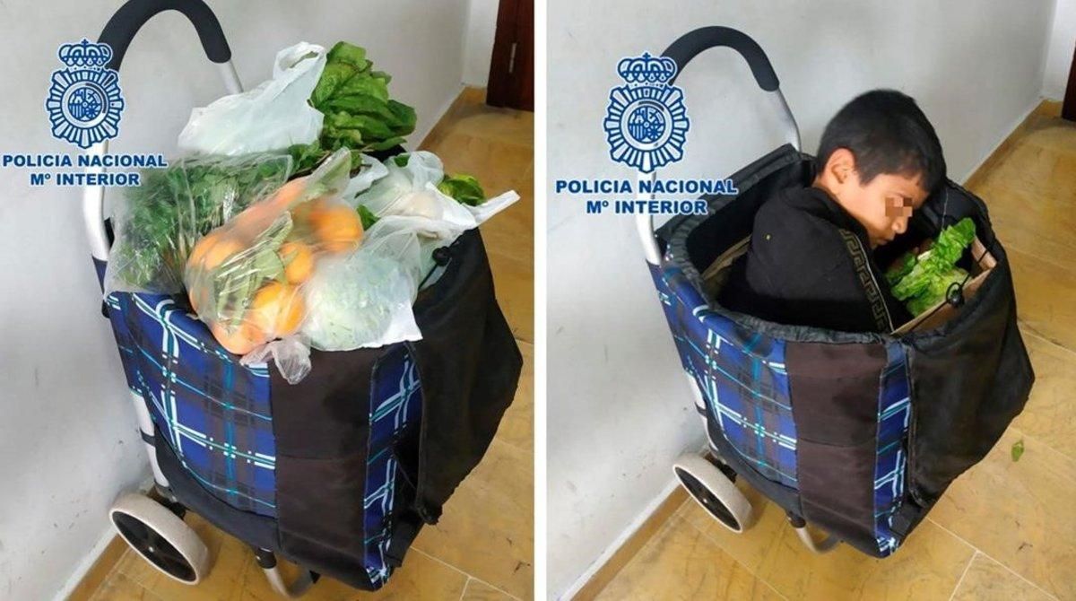 Dos detinguts per haver ficat un nen en un carretó de comprar, a Melilla Dos detinguts per haver ficat un nen en un carretó de comprar, a Melilla