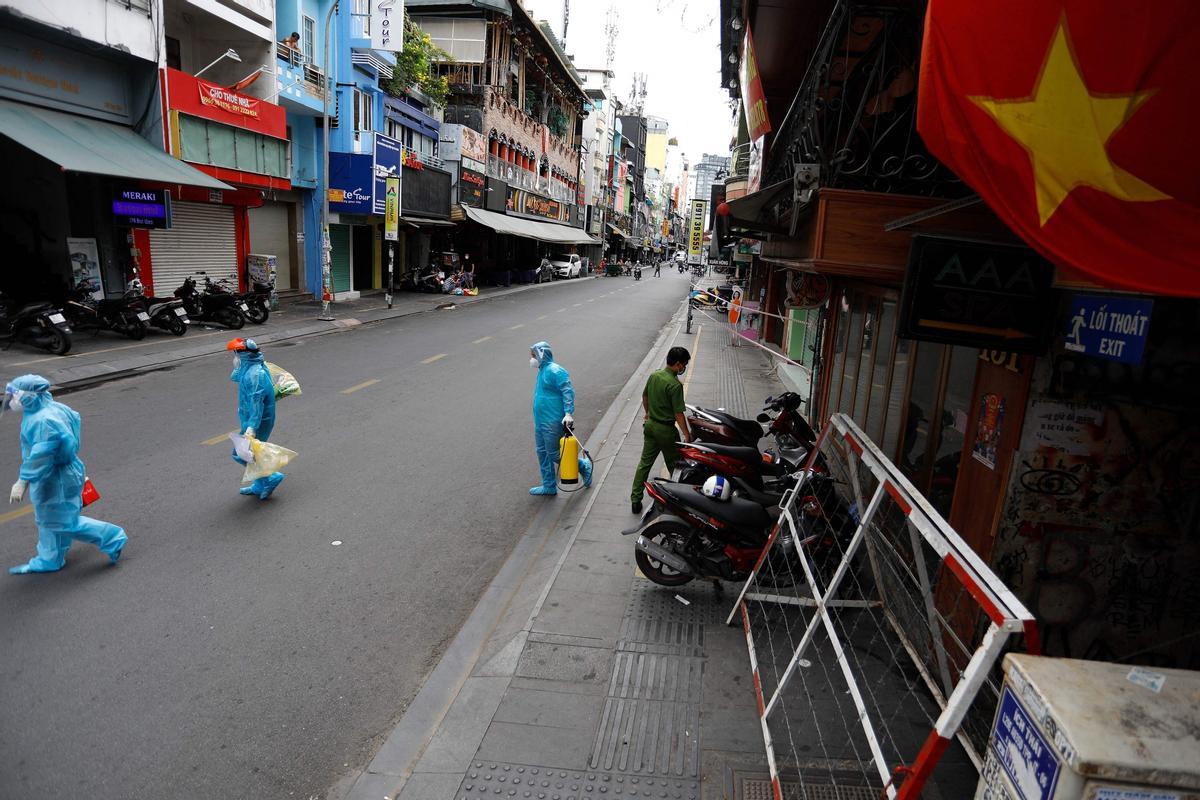 Desinfección de la ciudad de Ho Chi Minh.