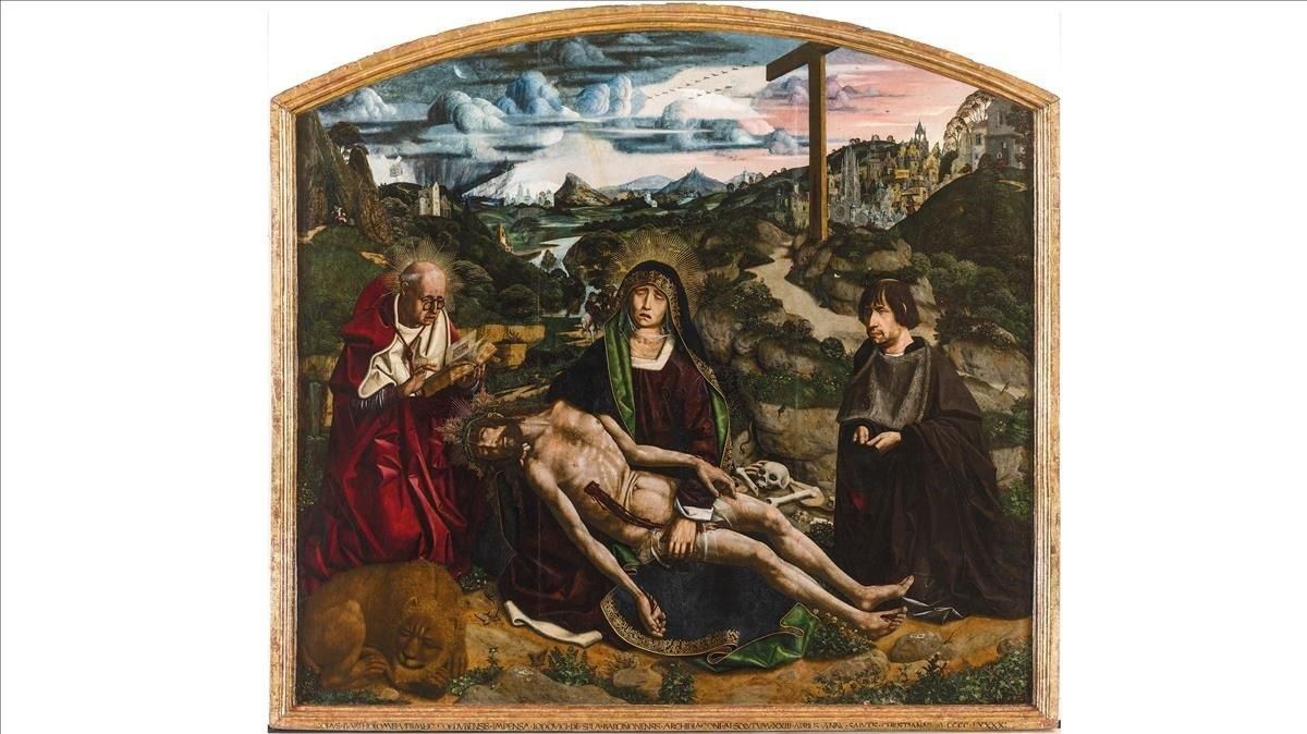 La ’Piedad Desplà’ de Bartolomé Bermejo. La ’Piedad Desplà’ de Bartolomé Bermejo.
