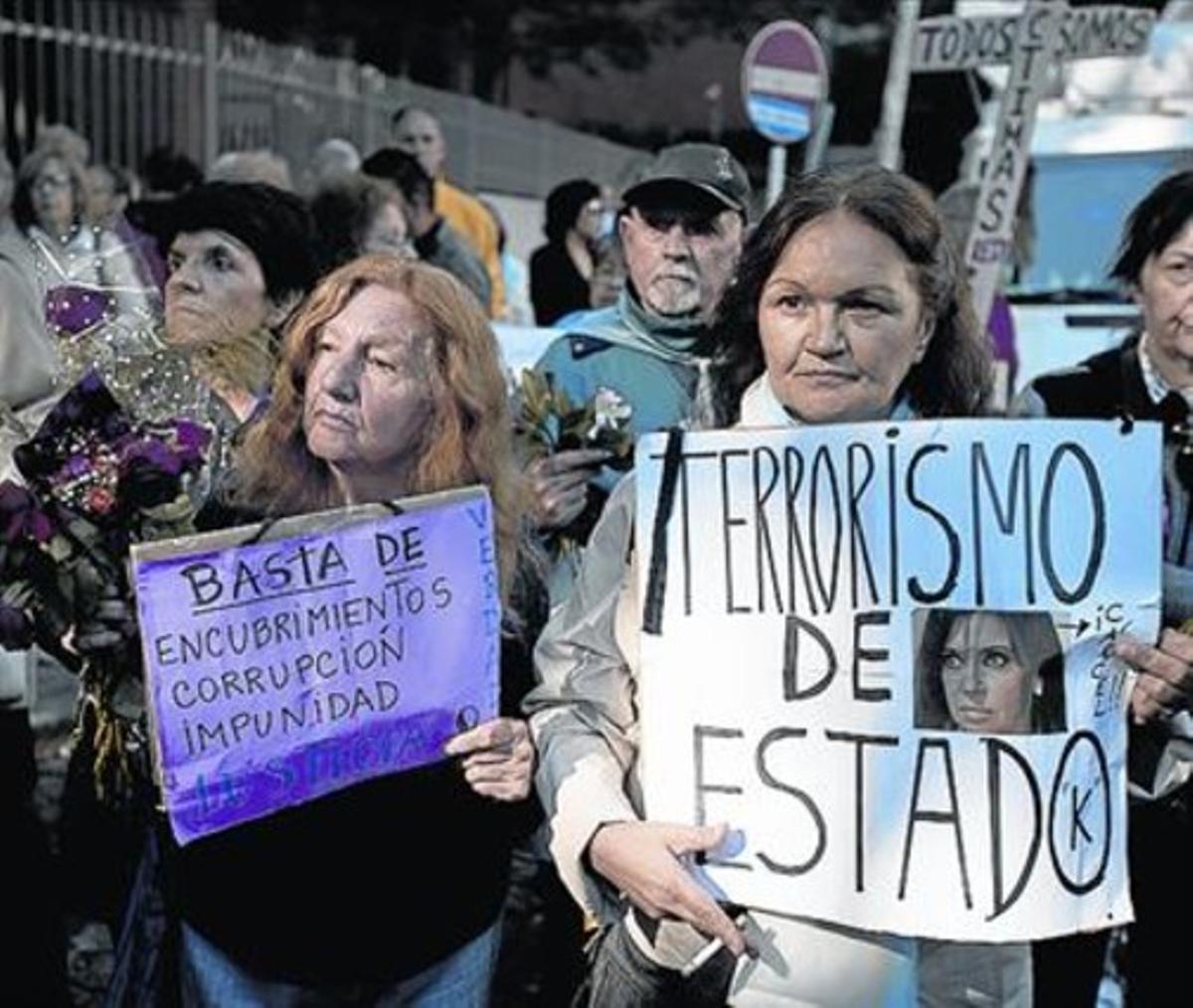 Manifestación en protesta por la muerte de Nisman.
