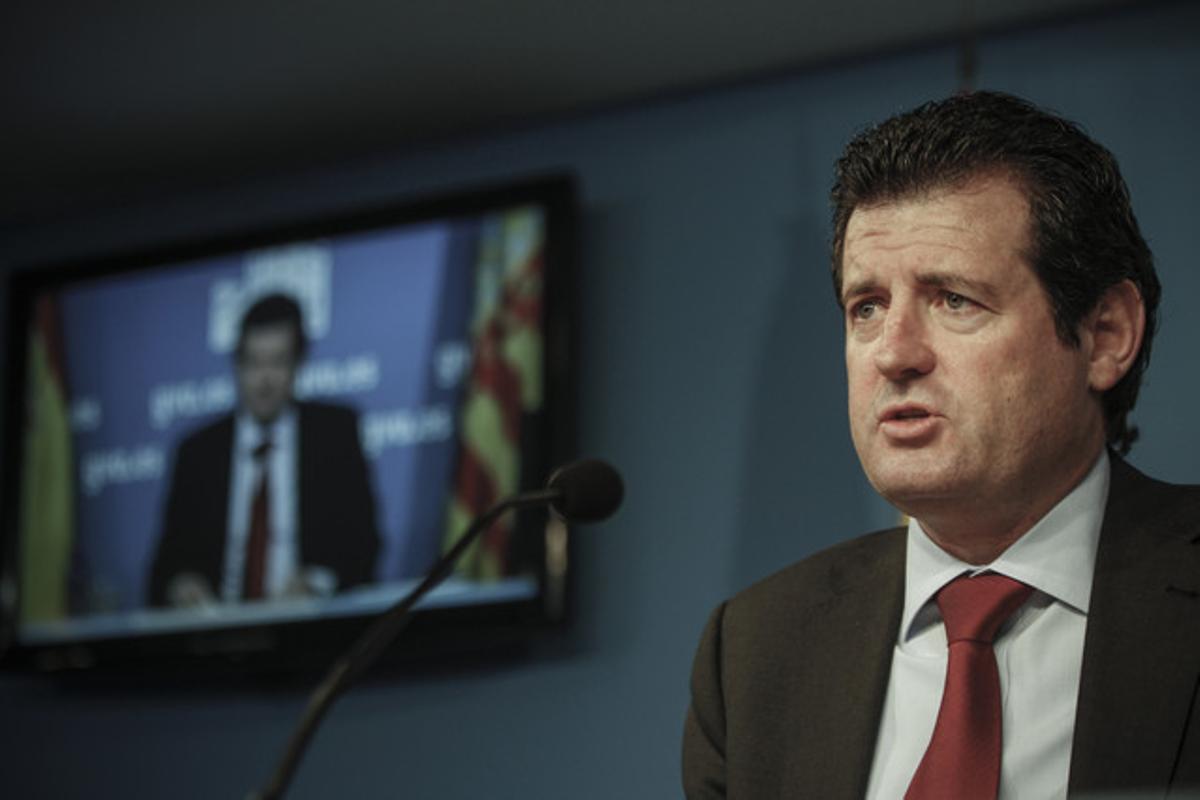 El vicepresidente del Gobierno valenciano José Ciscar, durante una rueda de prensa el pasado mayo.