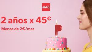 Tarifa especial por los 45 años de El Periódico