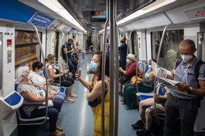 Usuarios del metro, el pasado mes de septiembre