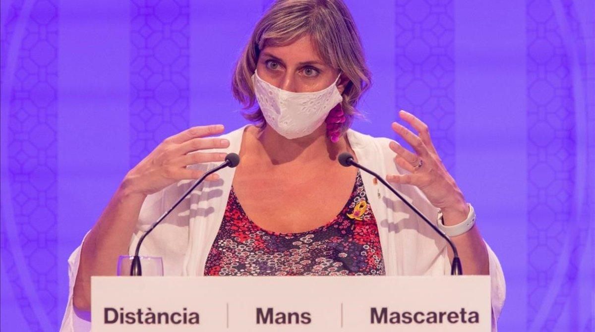 La ’consellera’ de Salut, Alba Vergès, durante la presentación del protocolo sanitario del curso. La ’consellera’ de Salut, Alba Vergès, durante la presentación del protocolo sanitario del curso.