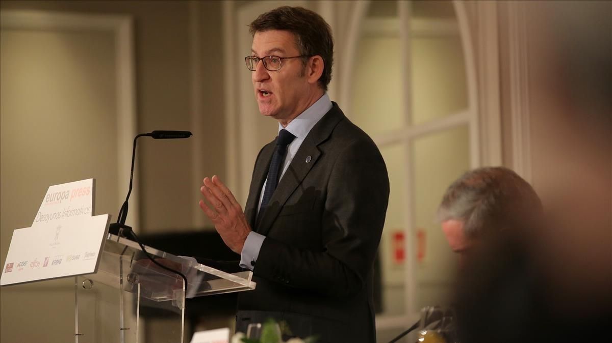 El presidente de la Xunta de Galicia, Nuñez Feijoo, en un acto de Europa Press. El presidente de la Xunta de Galicia, Nuñez Feijoo, en un acto de Europa Press.