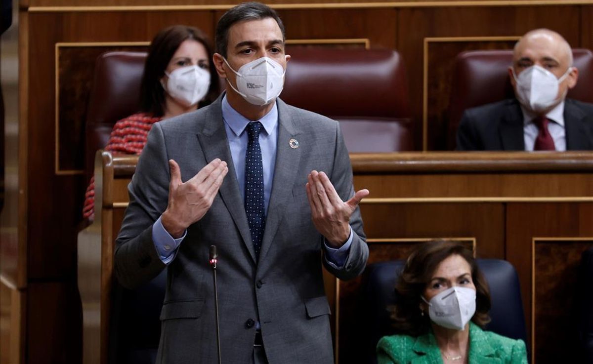 El presidente del Gobierno, Pedro Sánchez, interviene en la sesión de control al Gobierno en el Congreso de los Diputados. El presidente del Gobierno, Pedro Sánchez, interviene en la sesión de control al Gobierno en el Congreso de los Diputados.