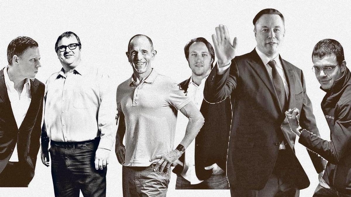 Peter Thiel, Reid Hoffman, Keith Rabois, Chad Hurley, Elon Musk y Max Levchin.
