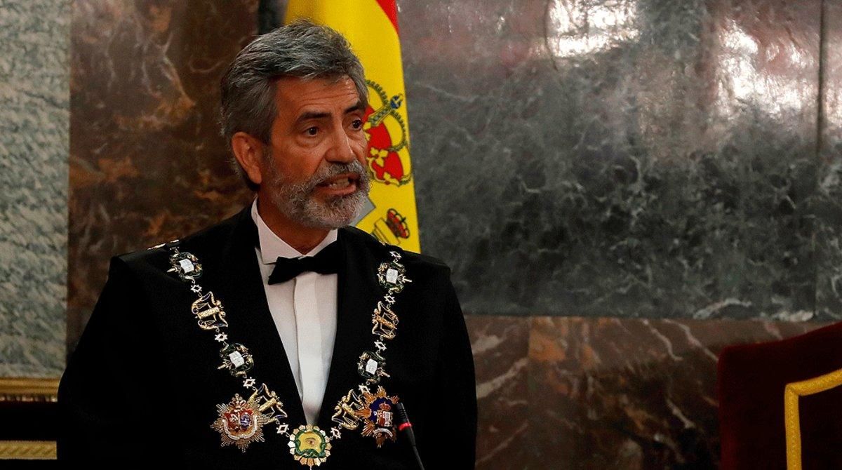 El presidente del CGPJ, Carlos Lesmes, en un momento de su discurso de apertura del curso judicial, el 7 de septiembre. El presidente del CGPJ, Carlos Lesmes, en un momento de su discurso de apertura del curso judicial, el 7 de septiembre.