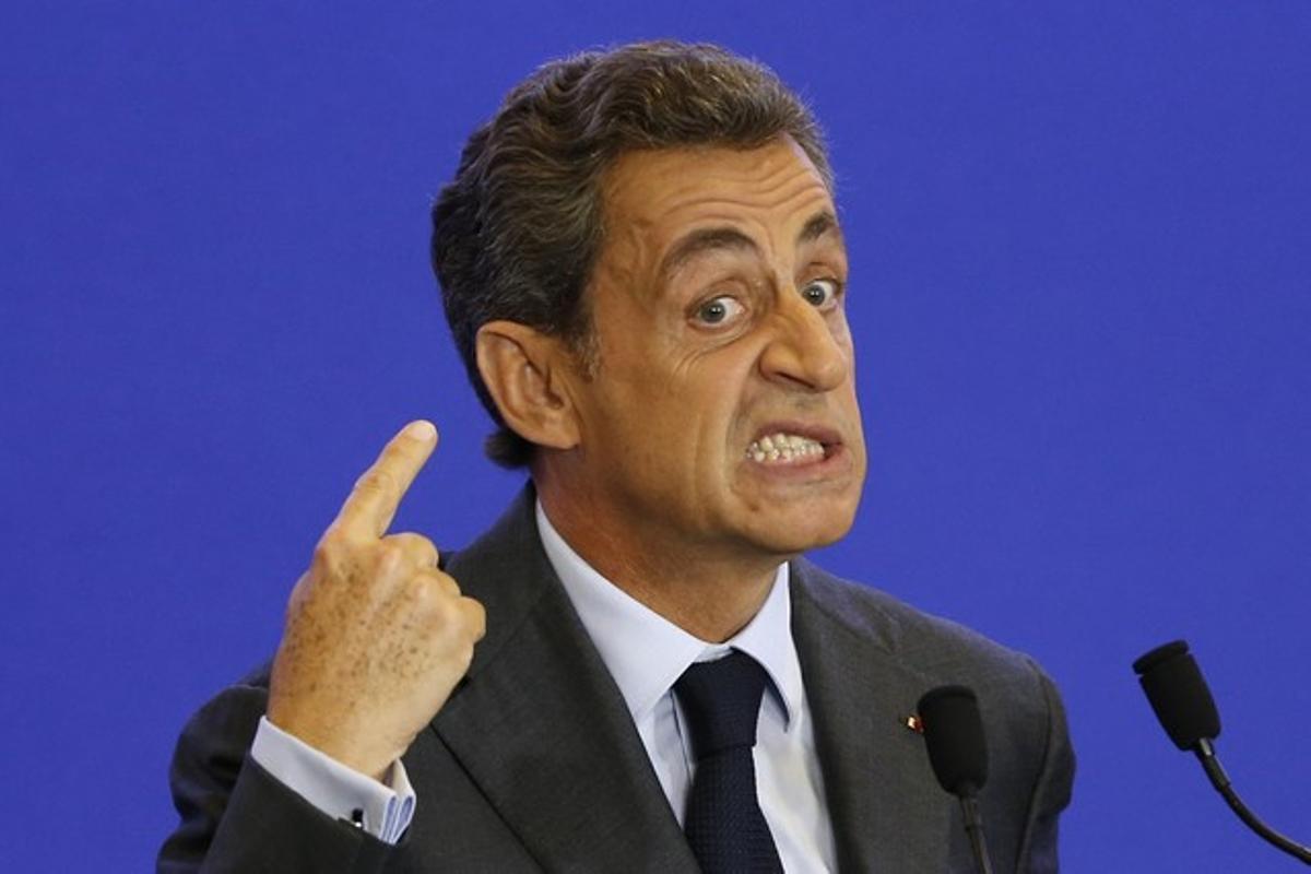 Nicolas Sarkozy, durante un mítin el 16 de septiembre. Nicolas Sarkozy, durante un mítin el 16 de septiembre.