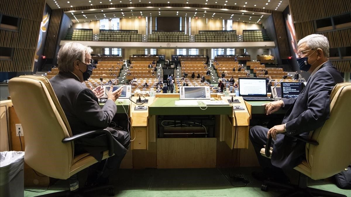 Trump desllueix el missatge multilteralista de l'ONU en el seu 75 aniversari Trump desllueix el missatge multilteralista de l'ONU en el seu 75 aniversari
