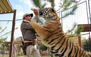 Joe Exotic y uno de sus tigres en una imagen promocional de ’Tiger King 2’.