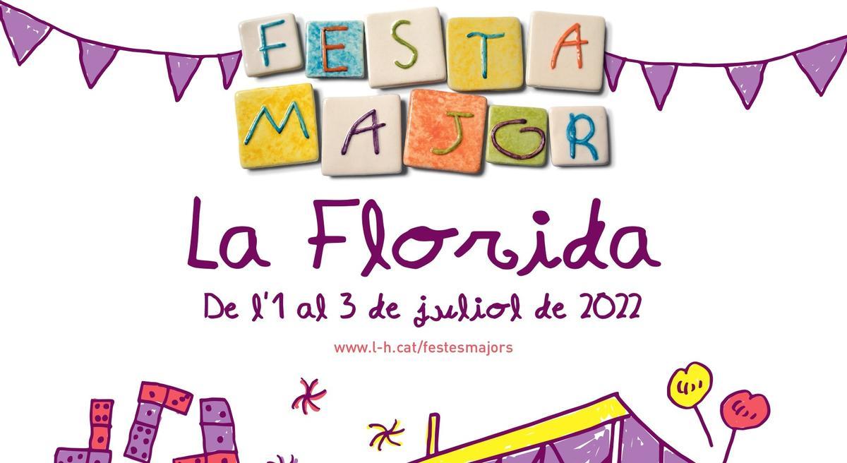 Cartel de la Fiesta Mayor del barrio de La Florida de L’Hospitalet de Llobregat.